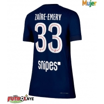 Camiseta Paris Saint-Germain Warren Zaire-Emery #33 Primera Equipación para mujer 2025-26 manga corta
